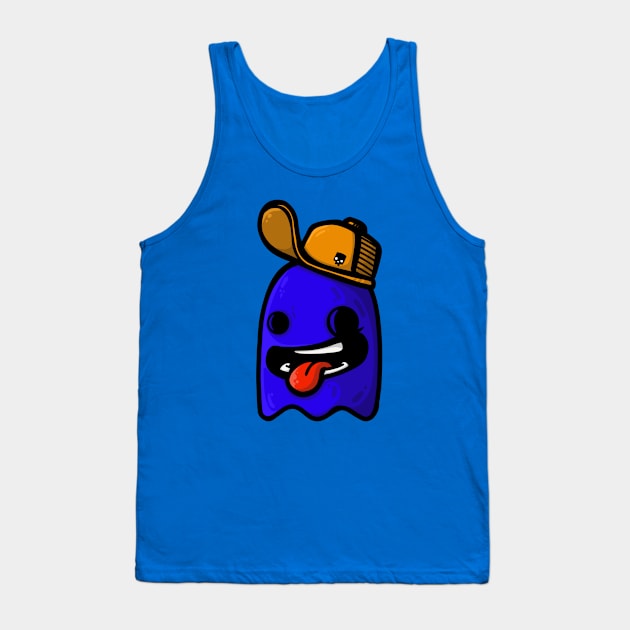 blue ghost with cap Tank Top by manuvila